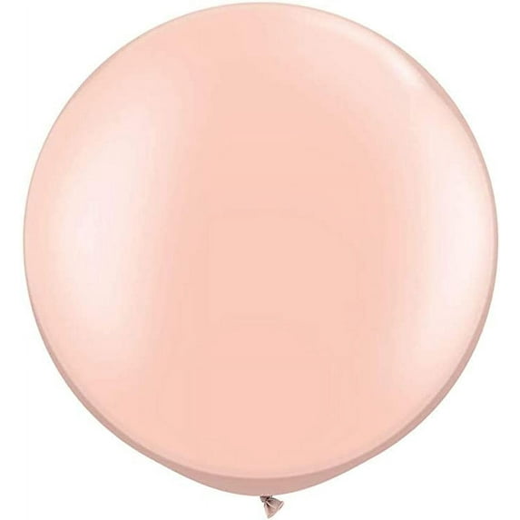 PMU Premium Latex Balloons - Jumbo Size Balloons for Birthdays, Wedding Parties, Baby Shower, Indoor & Outdoor Party Events & Decoration Supplies - Made in USA, 36 Inch Pearl Light Pink, Pkg/4