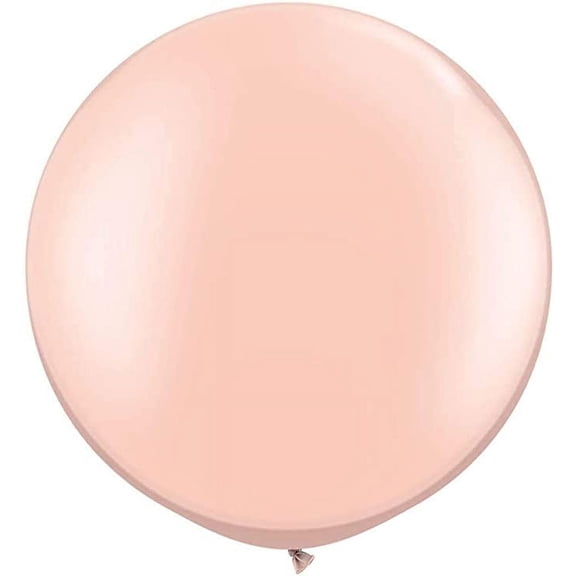 PMU Premium Latex Balloons - Jumbo Size Balloons for Birthdays, Wedding Parties, Baby Shower, Indoor & Outdoor Party Events & Decoration Supplies - Made in USA, 36 Inch Pearl Light Pink, Pkg/12