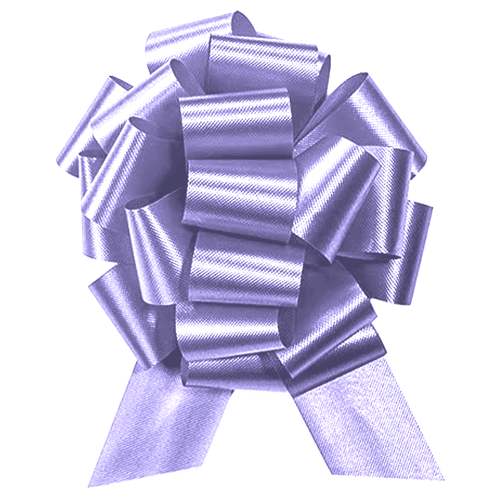 PMU Pull String Bows - Gift Bows for Wedding, Birthdays & Anniversaries - Ribbon Bows for Flowers & Basket Decoration - Large Bow for Gift Wrapping - Periwinkle 8 Inch 20 Loops (50/pkg) Pkg/1