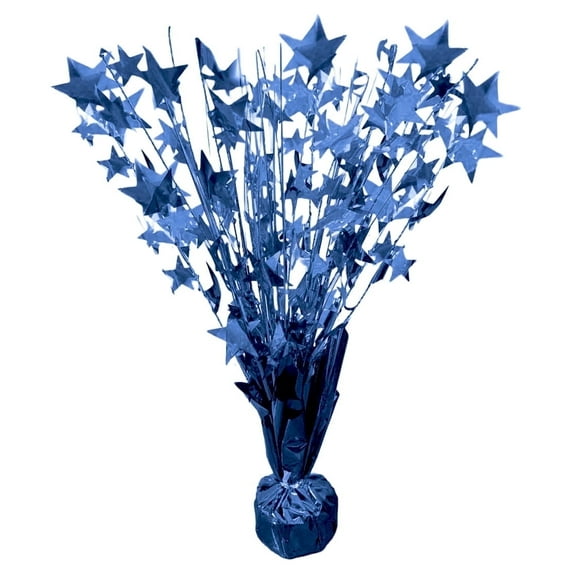 PMU Royal Blue Star-Burst Balloon Weights Centerpiece | Graduation Table Decor for Party Event, Halloween and Birthdays| Party Decorations Supplies |15in / 7.34cm (1/Pkg) Pkg/1