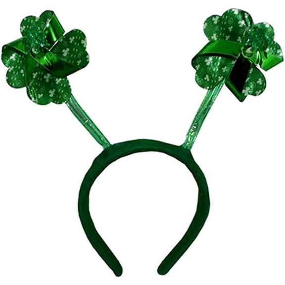 PMU Saint Patrick's Day Green Pinwheel Boppers with Shamrock Costume Headband Pkg/1