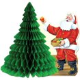 thumbnail image 1 of PMU Christmas Santa in the Tree 1pc Tissue Table Centerpiece 11 Inch Perfect Christmas Party Décor, 1 of 1