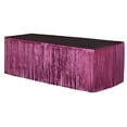 thumbnail image 1 of PMU Shimmering Pink Tinsel Foil Table Skirt 9 ft x 29 in Metallic Fringe Party Decoration (3/Pkg) Pkg/1, 1 of 1