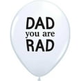 thumbnail image 1 of PMU Simply Dad You Are Rad- Qualatex 11in Premium White Pkg/25, 1 of 1