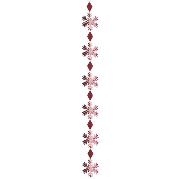 PMU Snowflake Prismatic Pendant Ruby Red - Christmas Hanging Decor from Ceiling for Christmas Hanging Decoration for Christmas Tree, Garland Indoor Home Ornaments Purple (1/pkg) Pkg/1