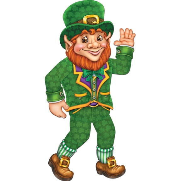 PMU St. Patrick's Day Decorations and Party Supplies - Jointed 33-Inch Leprechaun - Irish Costume, Party Accessory (1/pkg) Pkg/1