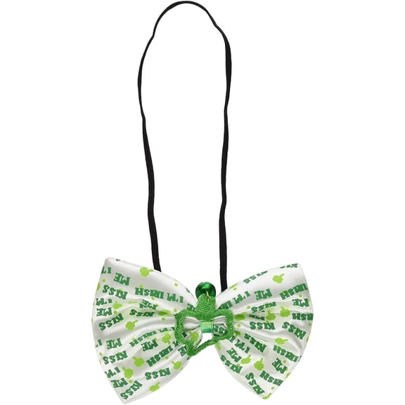 PMU St. Patrick's Day Wearable Decorations and Party Supplies- Shamrock Green Pre-tied Bow tie- Irish Costume, Party Accessory (1/pkg) Pkg/1