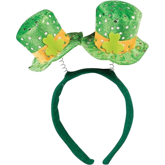 PMU St. Patricks Day - Mardi Gras - Mini Green Boppers with Shamrocks Pkg/3