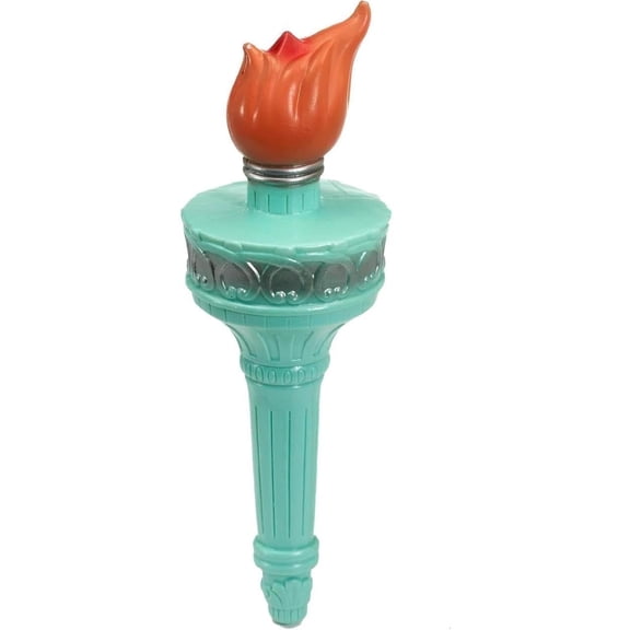 PMU Statue of Liberty Costume Kit - Torch with Flame, Lady Liberty Outfit Accessory for 4th of July, Election Veterans Day, Parades & Events