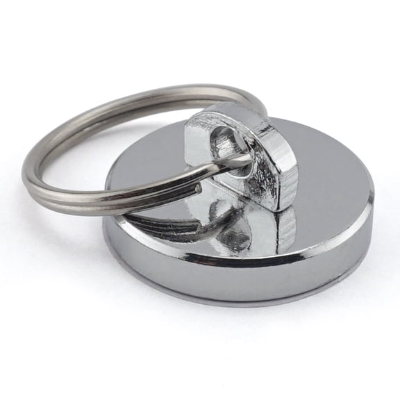 PMU Super Magnet w/ Ring Maximum Strength 35 Lbs Key Ring Magnet Magnetic Keyring Pkg/3