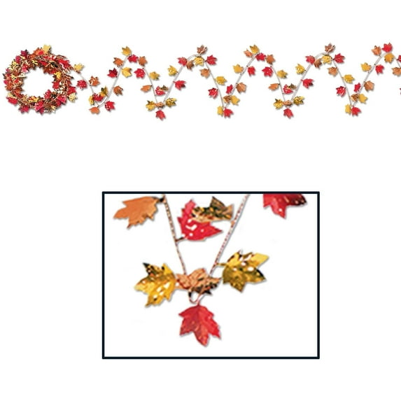 PMU Thanksgiving Artificial Autumn Leaf Decoration Indoor/Outdoor Thanksgiving Party Events Accessory (3/Pkg) Pkg/1