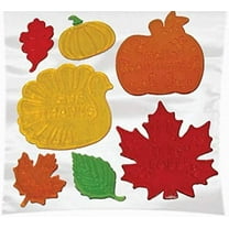 PMU Thanksgiving Harvest Gel Stickers 7 pcs Set Decoration Autumn Fall Harvest Indoor/Outdoor Thanksgiving Party Events Accessory (7pcs/Sheet) Pkg/1
