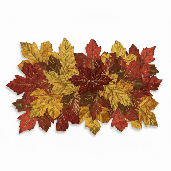 PMU 6 Pack Thanksgiving Maple Leaves Placemat 13in x 12in Fall Leaf Table Decoration For Autumn Harvest Holiday Party
