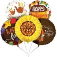 thumbnail image 1 of PMU Thanksgiving Mylar Sunflower Balloon Bouquet 25pc 18in Mylar Balloons Pkg/25, 1 of 6