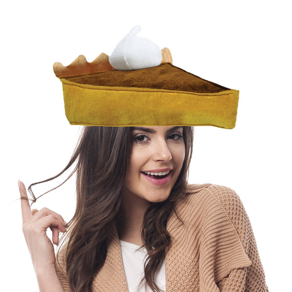 PMU Thanksgiving Plush Pumpkin Pie Hat Party Costume Accessories Plush