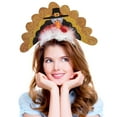 thumbnail image 1 of PMU for Thanksgiving Party Costume Accessories for Adults Turkey Headband w/Marabou (3/Pkg) Pkg/1, 1 of 8