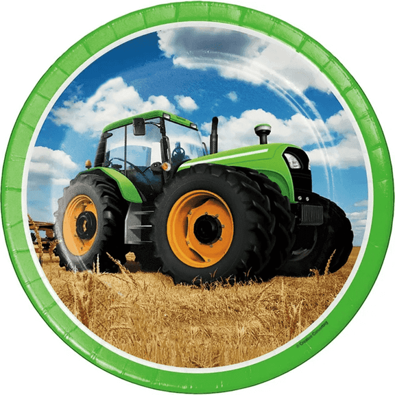 PMU 10 Pcs 18" Tractor Time Mylar Balloons – Foil Balloons for Birthday, Baby Shower, Farm Theme Party Decorations
