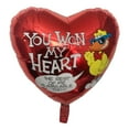 thumbnail image 1 of PMU Valentine’s Day 18 Inch Heart Shaped "You Won my Heart" Red Heart 18 Inch Mylar-Foil Balloon Valentine's Day, Proposal, Photo Props Party Decoration and Accessories Red Pkg/5, 1 of 1