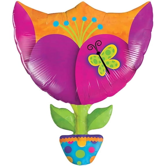 PMU Valentine's Day 35 Inches Mylar - Foil Balloons Fantasy Tulip Proposal, Photo Props Special Events, Party Decoration and Accessories (1/Pkg) Pkg/1