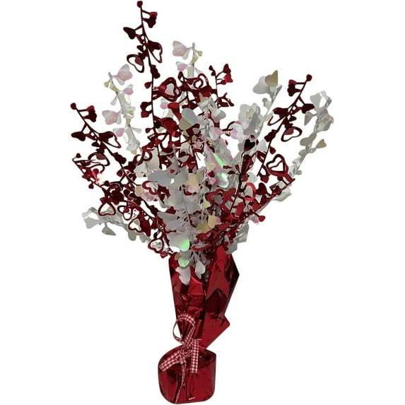 PMU Valentine’s Day Heart Gleam 'N Burst Centerpiece 15 Inches Valentine's Day Theme Event Decoration Indoor/Outdoor Party Accessories (1/pkg) Pkg/1