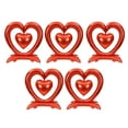 thumbnail image 1 of PMU Valentine's Day Heart Shaped Standing Open Heart Mylar Balloon18 Inch, Red Pkg/5, 1 of 7