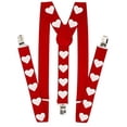 thumbnail image 1 of PMU Valentine’s Day Heart Suspenders Adjustable Suspender Set for Adults, Boys and Girls Y Back Clip Suspenders for Outfit Photography (Red) Pkg/6, 1 of 1