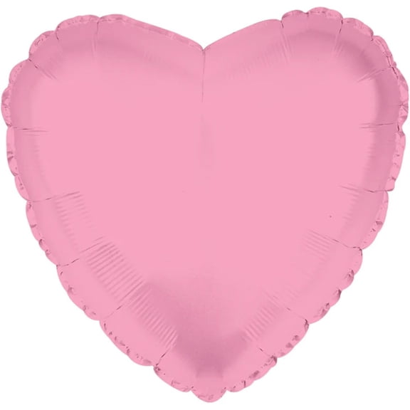 PMU Valentine’s Day Inch Heart Shaped Pink 18 Inch Mylar-Foil Balloon Valentine's Day, Proposal, Special Events, Photo Props Party Decoration and Accessories Pink Pkg/1
