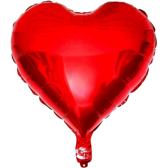 PMU Valentine's Day Red Heart Shaped 18 Inches Mylar - Foil Balloons Valentine's Day, Proposal, Special Events, Photo Props Party Decoration and Accessories (1/Pkg) Pkg/1