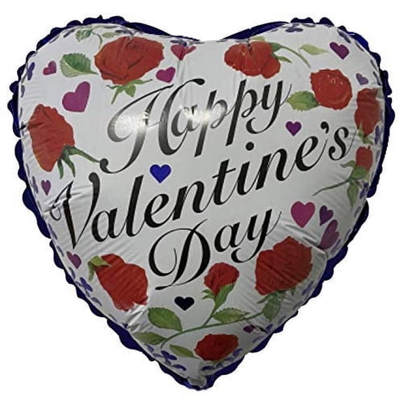 PMU Valentine’s Day Roses 18 Inch Mylar Foil Balloon Valentine's Day, Proposal, Special Events, Photo Props Party Decoration and Accessories (1/Pkg) Pkg/1