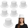 thumbnail image 1 of PMU White Plastic Topper Hat Party Accessory Pkg/6, 1 of 6