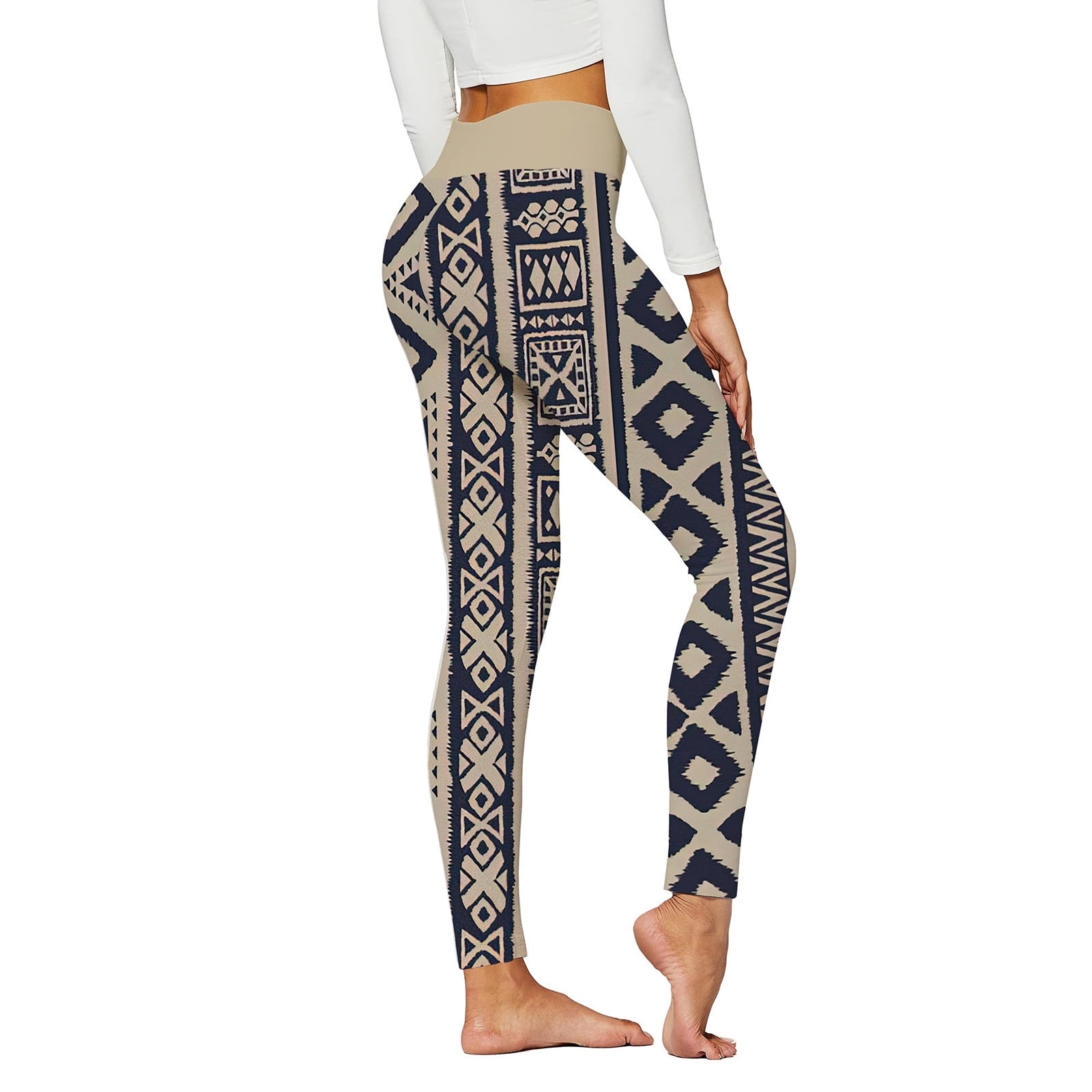 PMUYBHF Loose Pants for Women for Work 4Th of July Dress Pants Women Wide  Leg Tall Women Full Length Workout Running Tights Lift Yoga Pants Tribal  Style Printed Leggings High Waisted Yoga