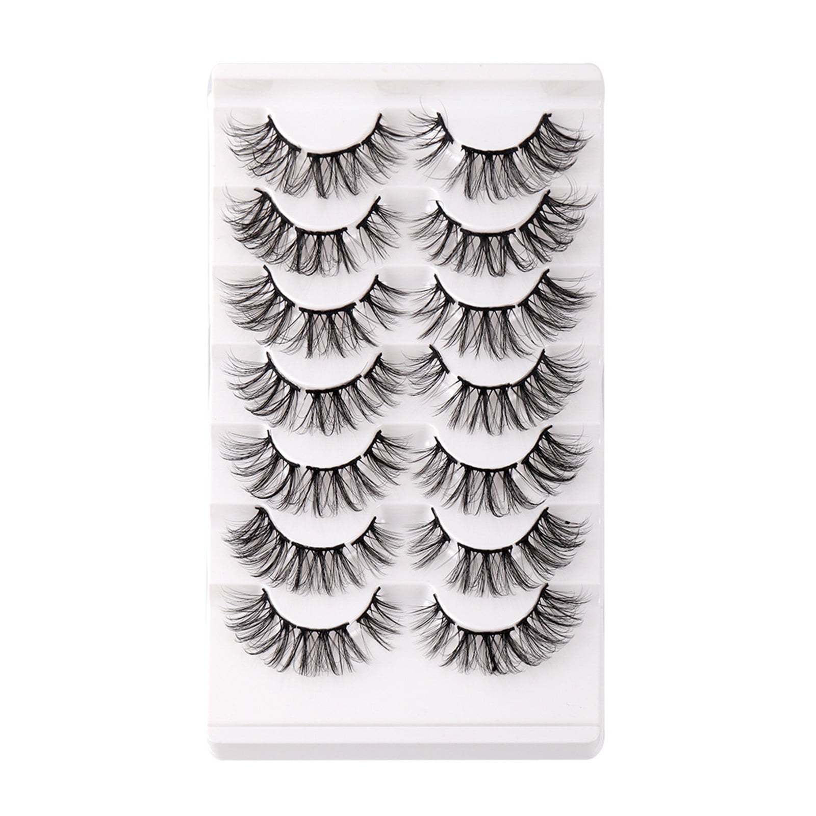 PMUYBHF 7 Pairs Fluffy Eyelashes Multi Layered and Crossed for Dramatic ...