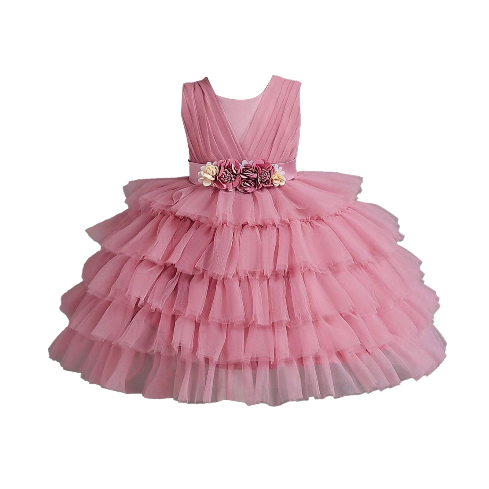 PMUYBHF Baby Girl Dresses 03 Months Fall Children's Dress Puffy Dress