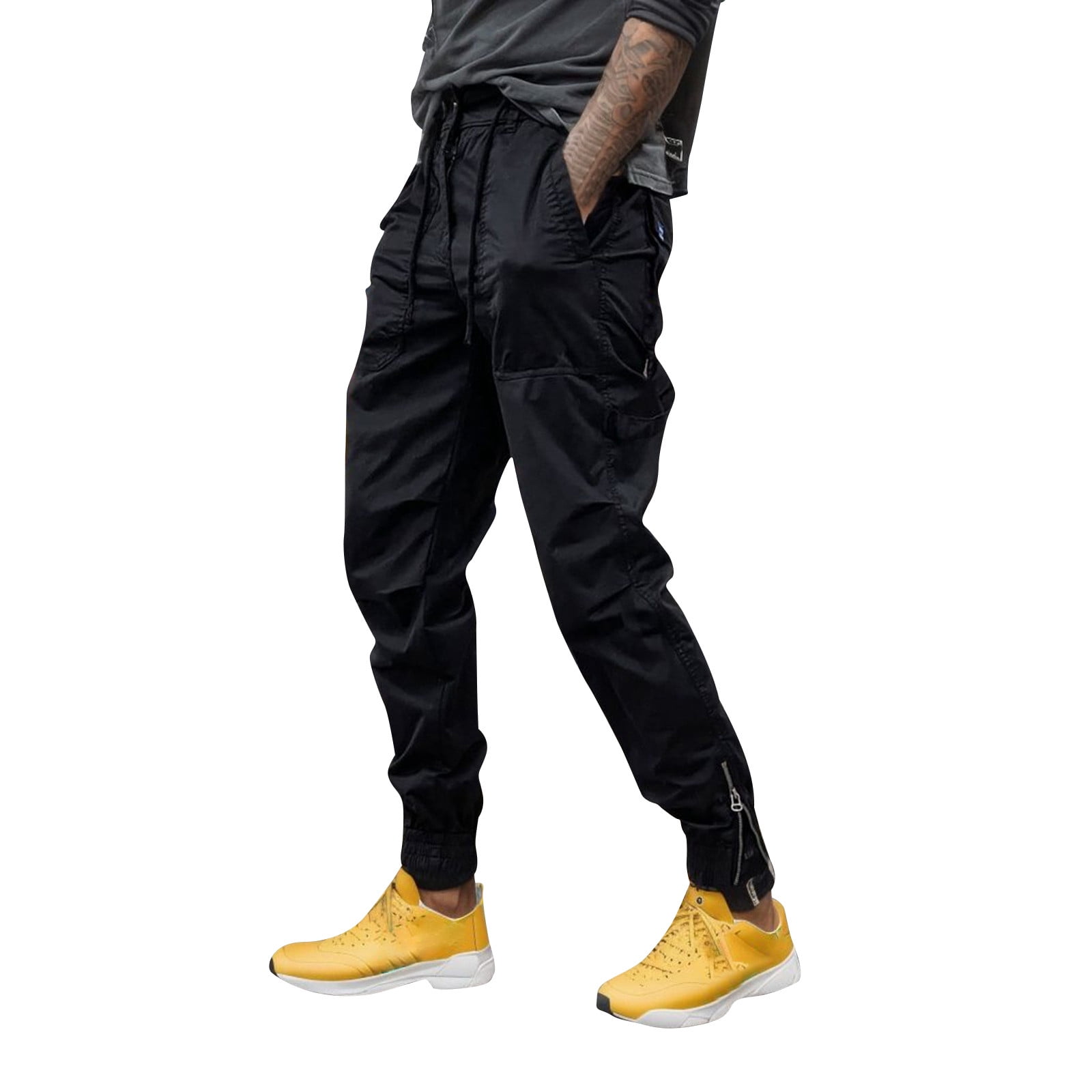 Harajuku Casual Pants Mens Multi-pocket Cargo Pants Joggers