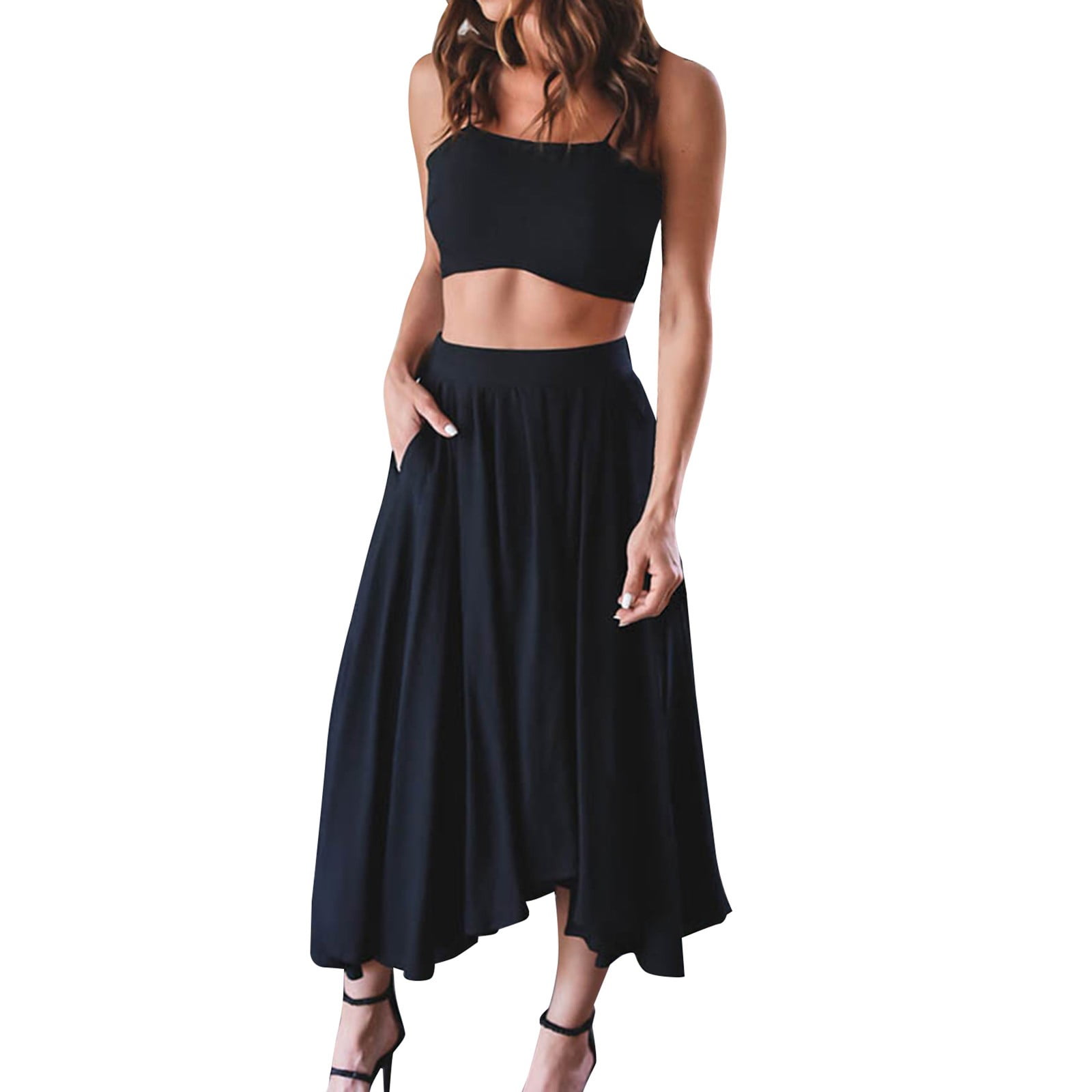 Plus Size Black PVC Crop Top & Pencil Skirt Set With Lace Trim Strapless  Summer Clubwear From Fashionqueenshow, $53.66