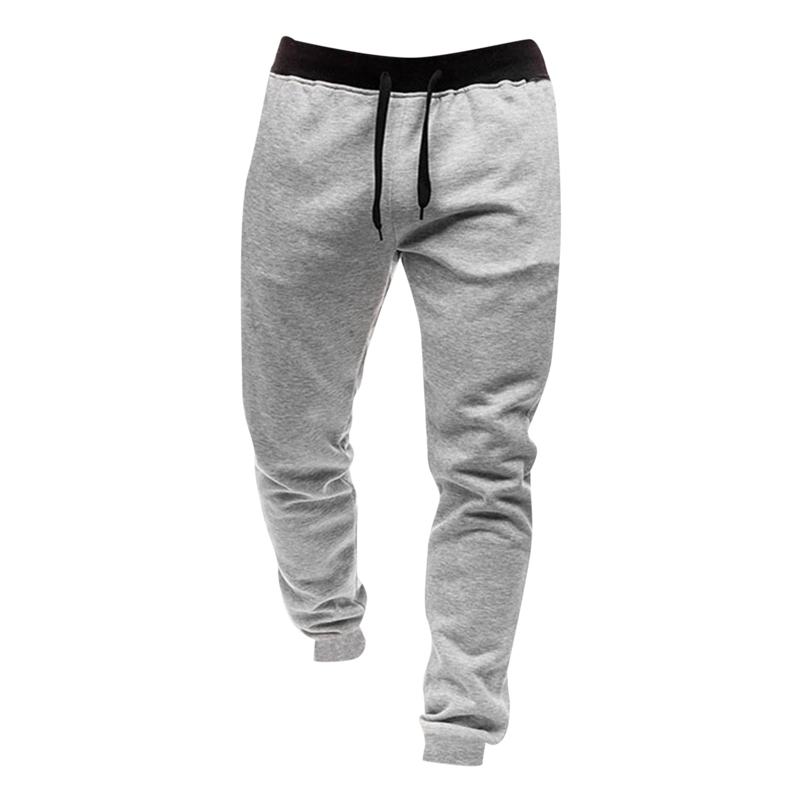 PMUYBHF Black Sweatpants Men Cargo Mens Casual Hop Pants Solid Color