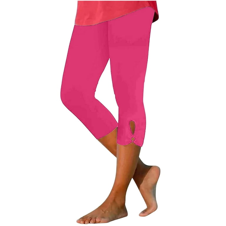 PMUYBHF Capri Leggings with Pockets for Women Pack Ladies Casual Comfort  Printed Stretch High Waist Elastic Cropped Pants Resort Style Beach  Leggings