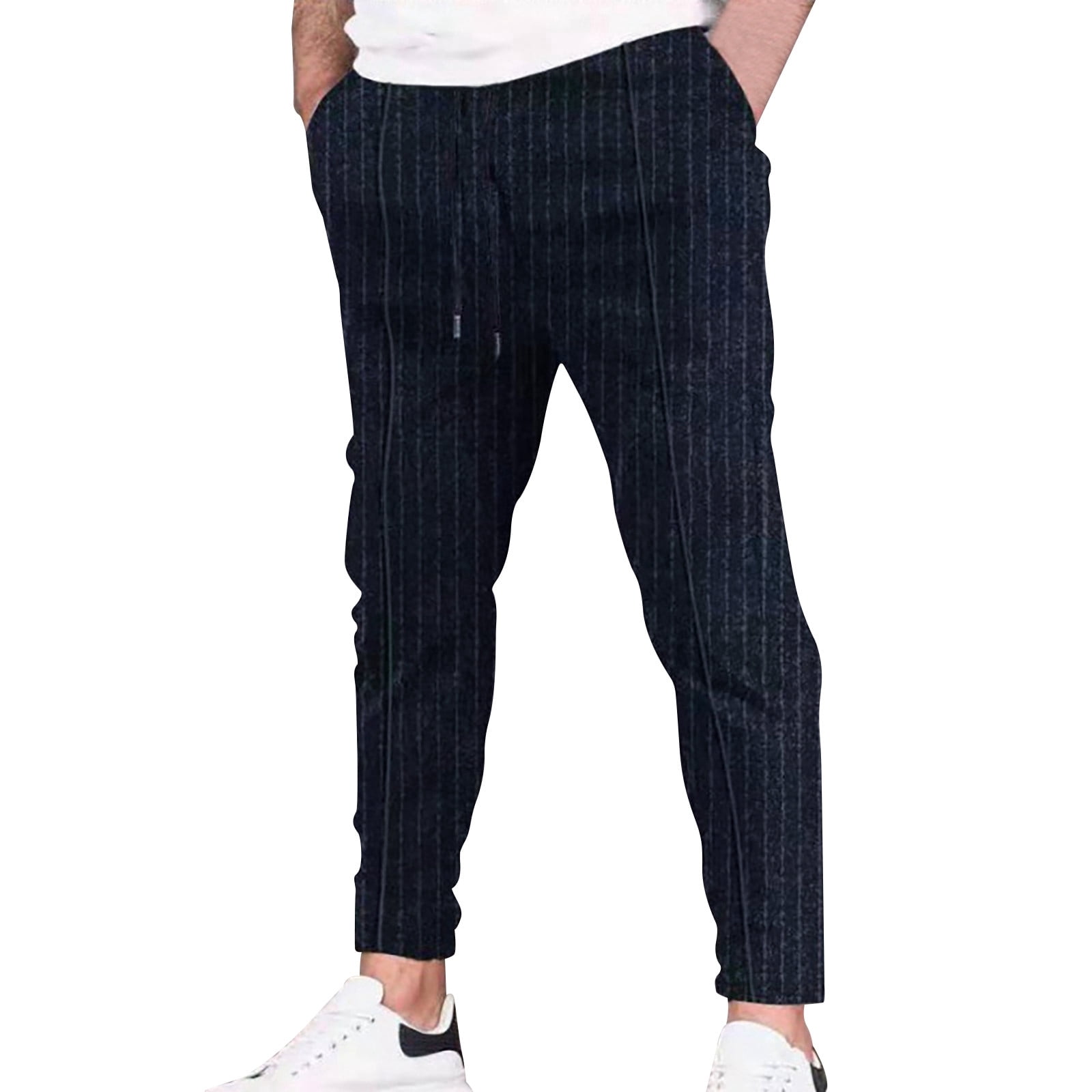Mens White Pants Linen Pants Men AITFINEISM Men's Casual Cotton Linen Pants - Elastic Waist Drawstring Summer Pants Lightweight Comfort Coofandy Pants White Linen Pants