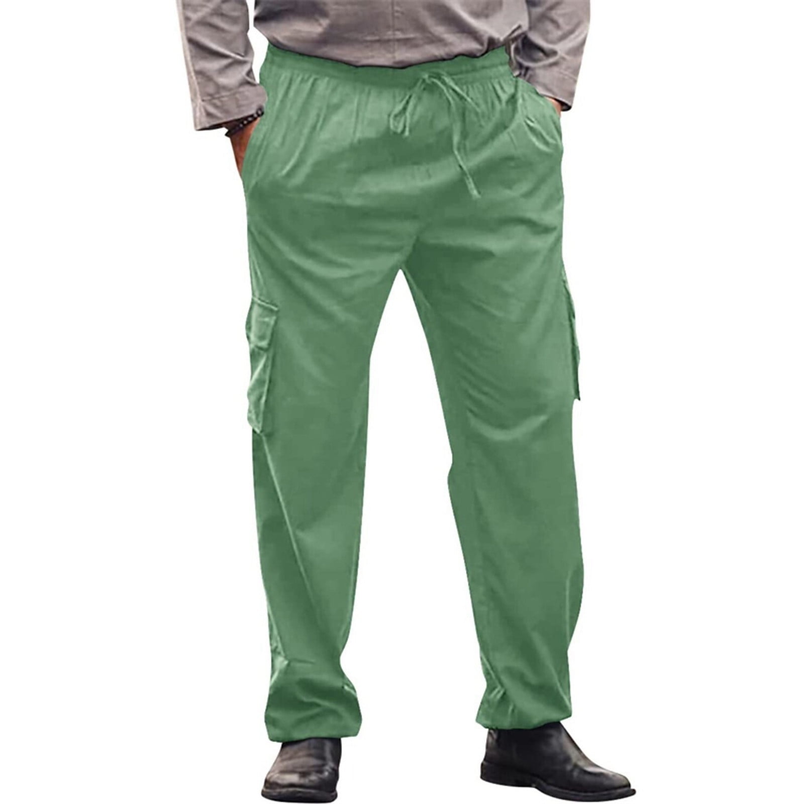 PMUYBHF Male Cargo Sweatpants for Men Big & Tall 4Xl Mens Cotton