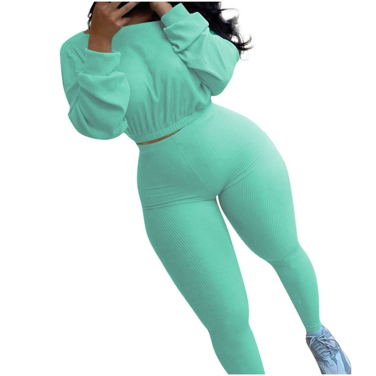  Womens Two Piece Pants Set Outfits Leggings Sets for