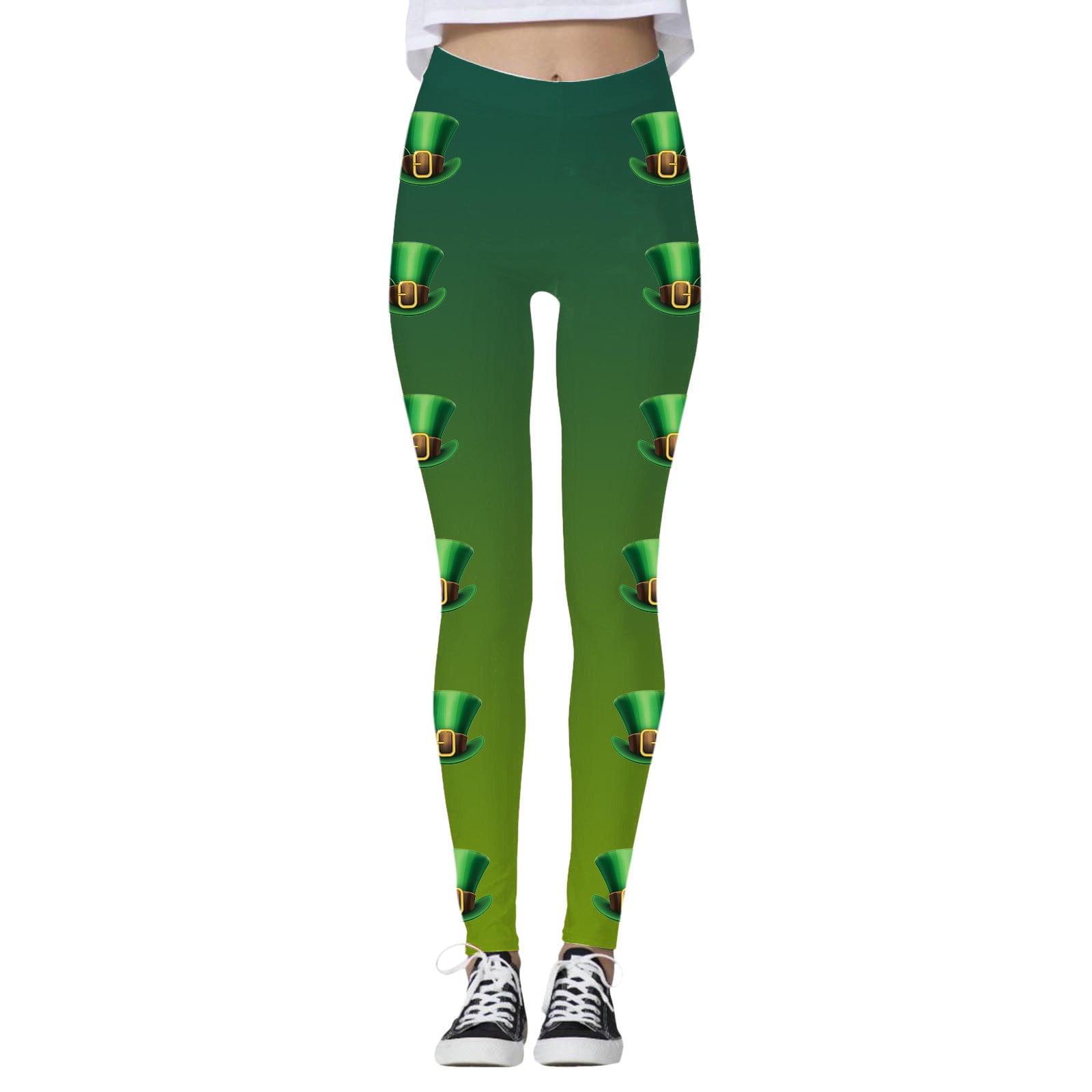 PMUYBHF Female L Plus Size Black Leggings with Pockets Women's