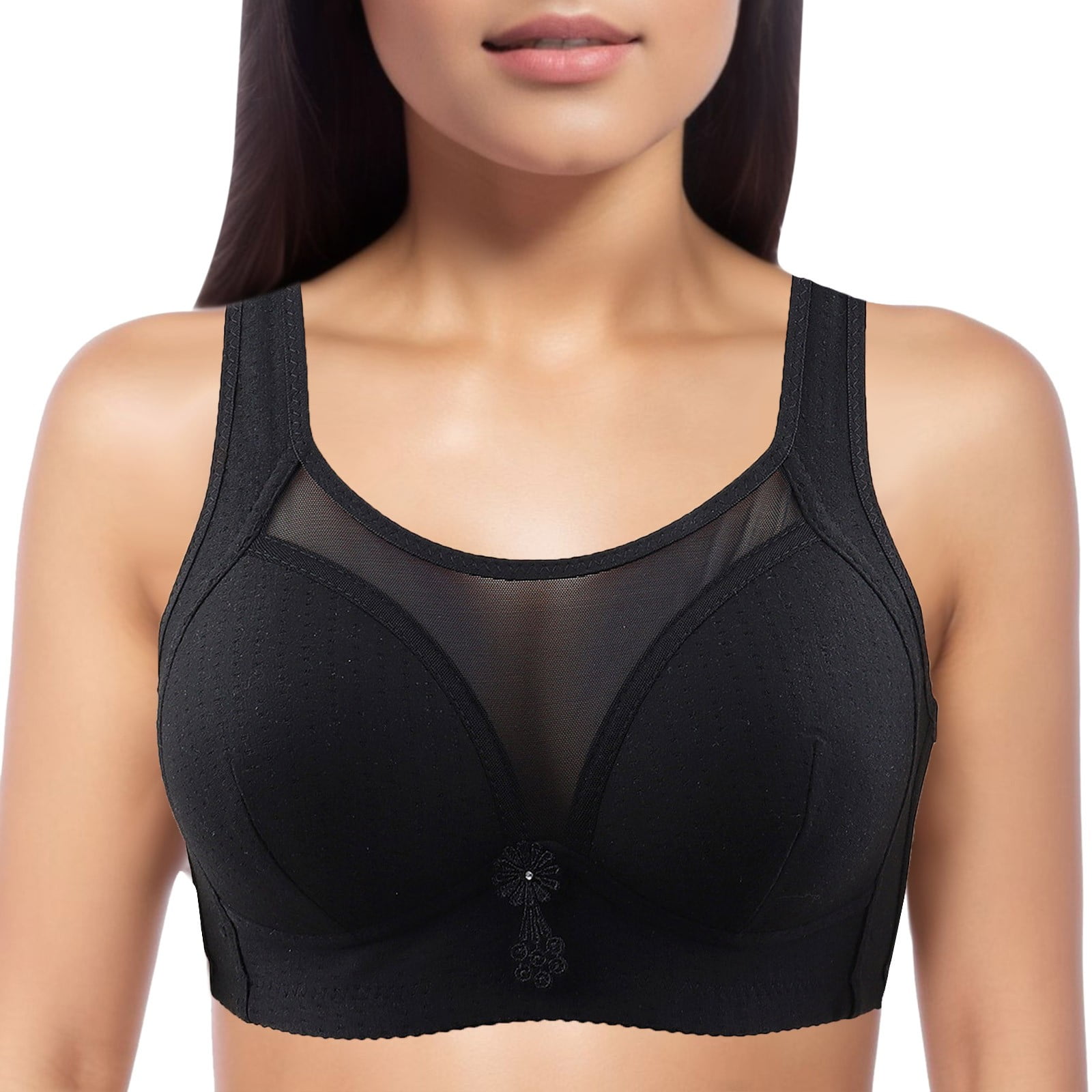 Pmuybhf Female Push Up Bra Strapless Plus Size Womens Wireless Bra With Seamless Smooth Comfort 4270