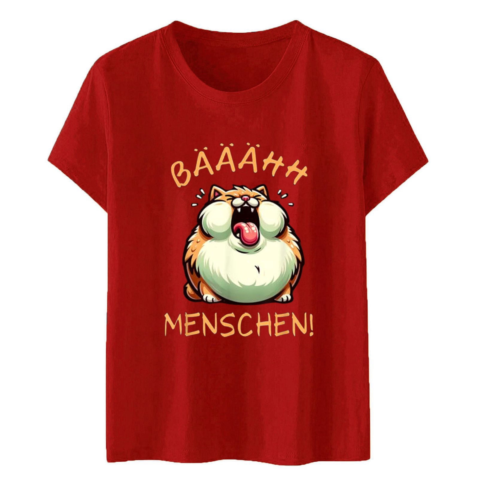 PMUYBHF Female Tank Tops Women Pack July 4 Bääh Menschen! Funny Humorous Design Human T Shirt