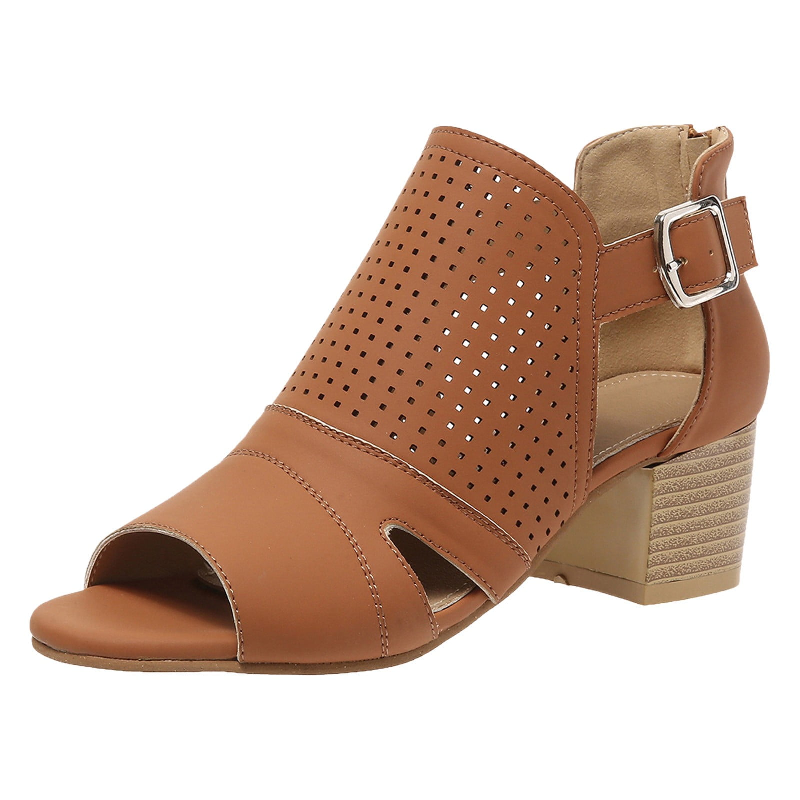 PMUYBHF Female Women Sandals Size 10 Wide Women Shoes Thick Heeled