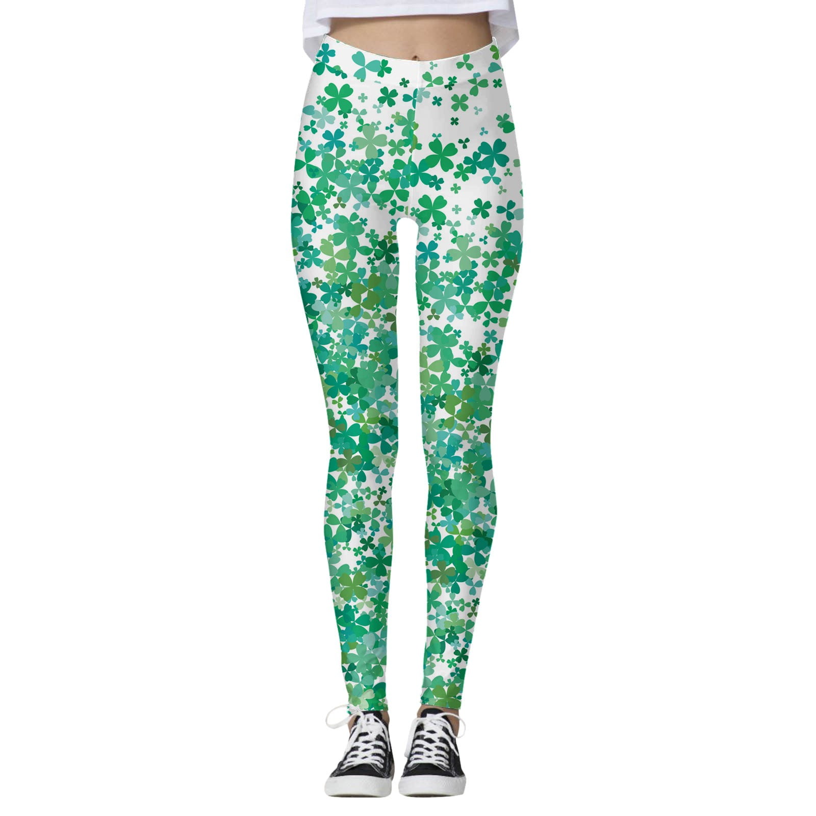 PMUYBHF Female Xxl Plus Size Black Leggings with Pockets Women Long