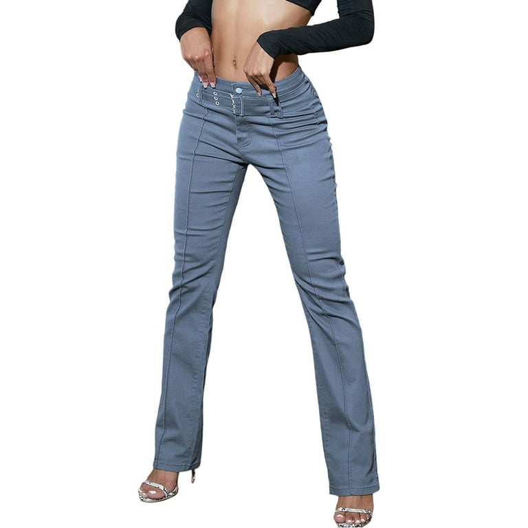 PMUYBHF Flare Sweatpants Women Tall 2024 New Jeans for Women Trendy 90S  Jeans Lifting Jeans for Women Denim Straight Leg Jeans for Women Jeans  Womens