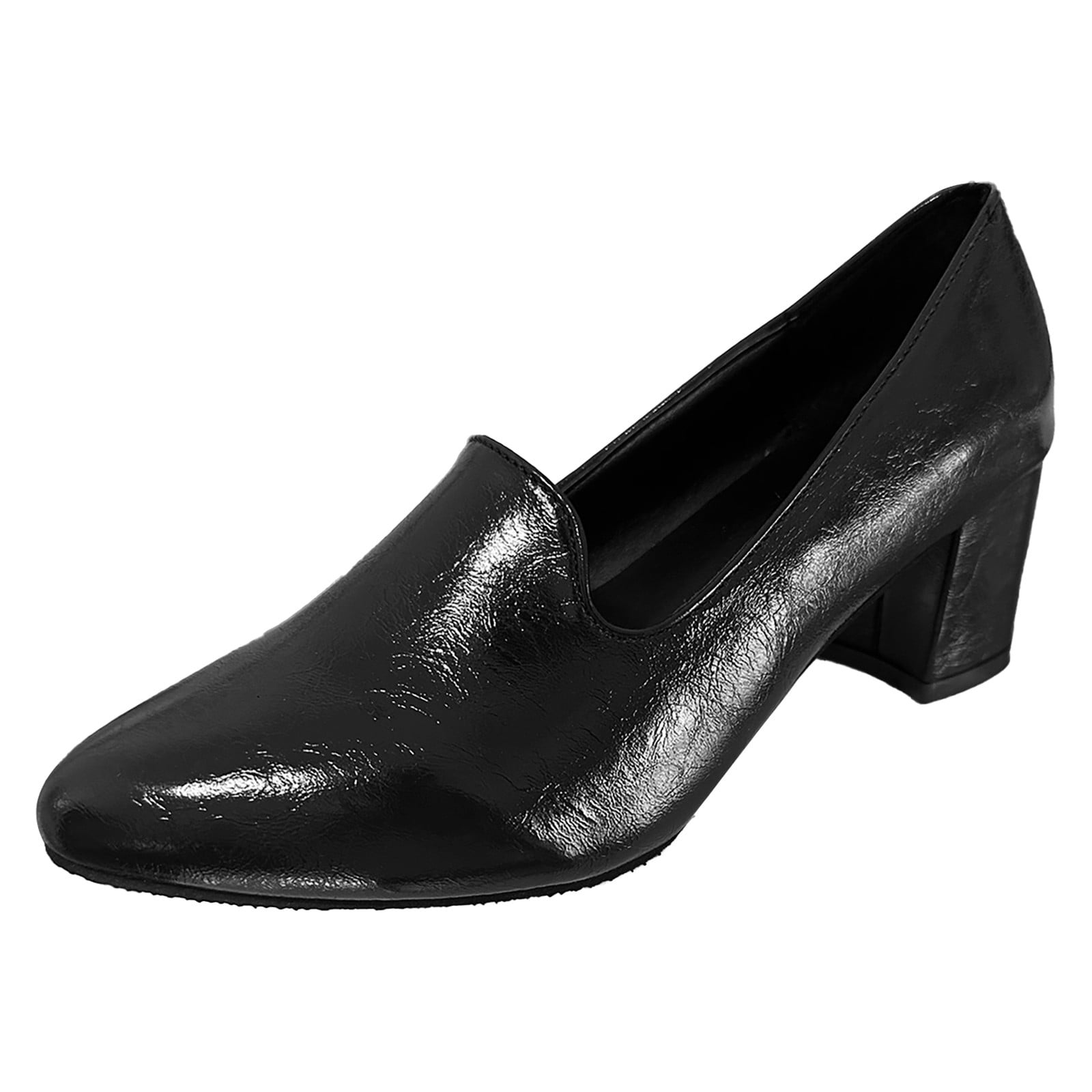 PMUYBHF Hiking Shoes Women Wide Ladies Glossy Comfortable Casual