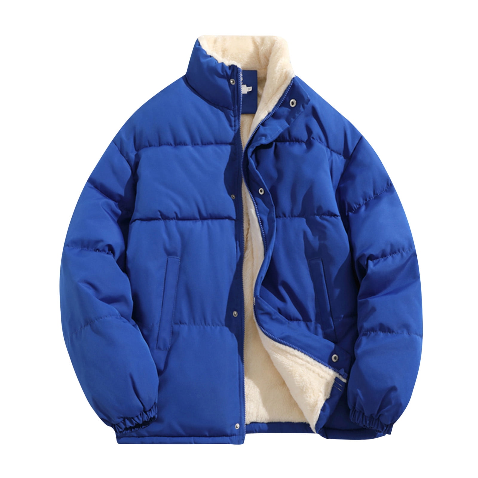 PMUYBHF Jackets for Men with Hood 4Xl Mens Winter Plus Size Solid Color