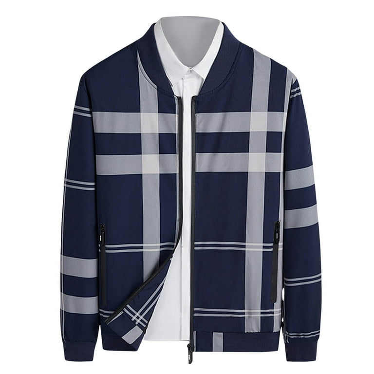 Plaid denim jacket mens best sale