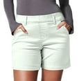 thumbnail image 1 of PMUYBHF Jean Shorts for Women Trendy White Women's Stretch Twill Shorts Regular Fit Pocket Hiking Shorts Summer Casual Shorts Shorts Long Shorts for Women Plus Size Womens Dress Pant with Pockets, 1 of 6